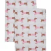 Keittiöpyyhe Miny 2 kpl 50 x 70 cm mäyräkoira