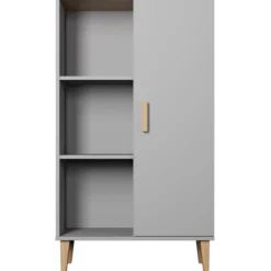 Kirjahylly Kocot 120 cm Denver harmaa/beige