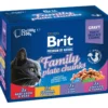 Kissanruoka Brit Premium Cat 12 x 100 g paloja kastikkeessa liha-kala