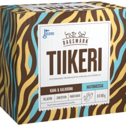Kissanruoka Dagsmark 8 x 80 g Tiikeri Kana-kalkkuna kastikkeessa