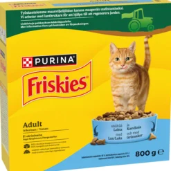 Kissanruoka Friskies 800 g Adult lohi-kasvis
