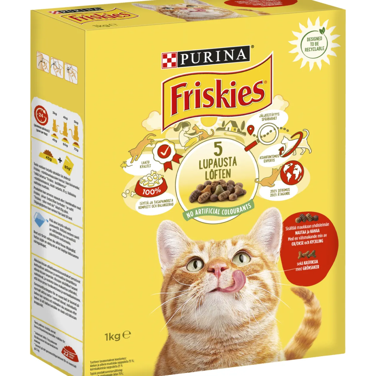 Kissanruoka Friskies 1 kg Adult nauta-kana-maksa