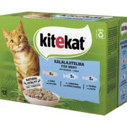 Kissanruoka Kitekat 12 x 85 g kalastajan kalaherkut