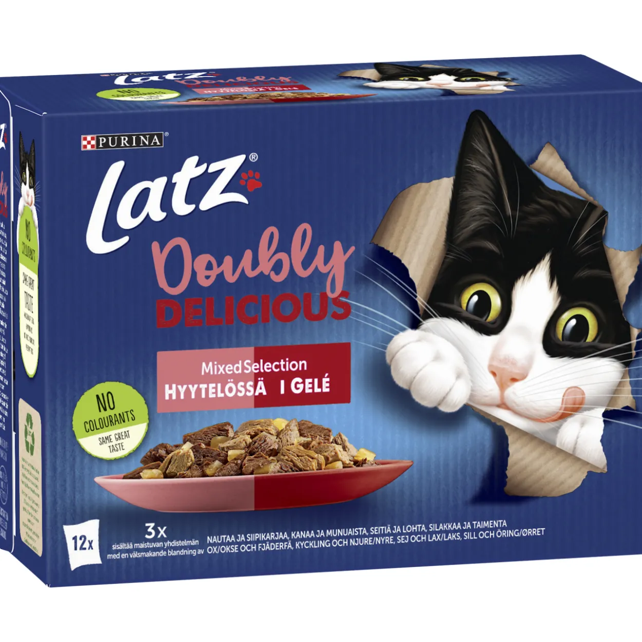 Kissanruoka Latz 12x85g Doubly Delicious Mixed