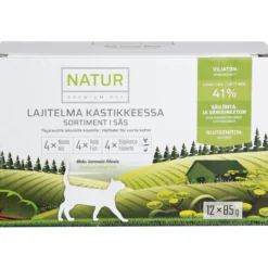 Kissanruoka NATUR PREMIUM PET 12 x 85 g lajitelma kastikkeessa