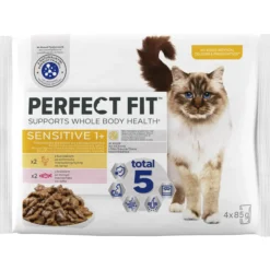 Kissanruoka Perfect Fit 4 x 85 g Sensitive 1+ kastikkeet