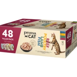 Kissanruoka PrimaCat Classic 48 x 85 g valuepack kastikelajitelma
