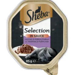 Kissanruoka Sheba 85 g Selection vasikanliha & kalkkuna kastikkeessa