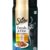 Kissanruoka Sheba 6 x 50 g Fresh & Fine kanaa, kalkkunaa ja lohta kastikkeessa
