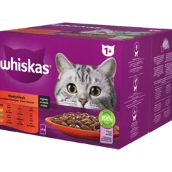 Kissanruoka Whiskas 24 x 85 g 1+ Perinteiset ateriat kastikkeessa