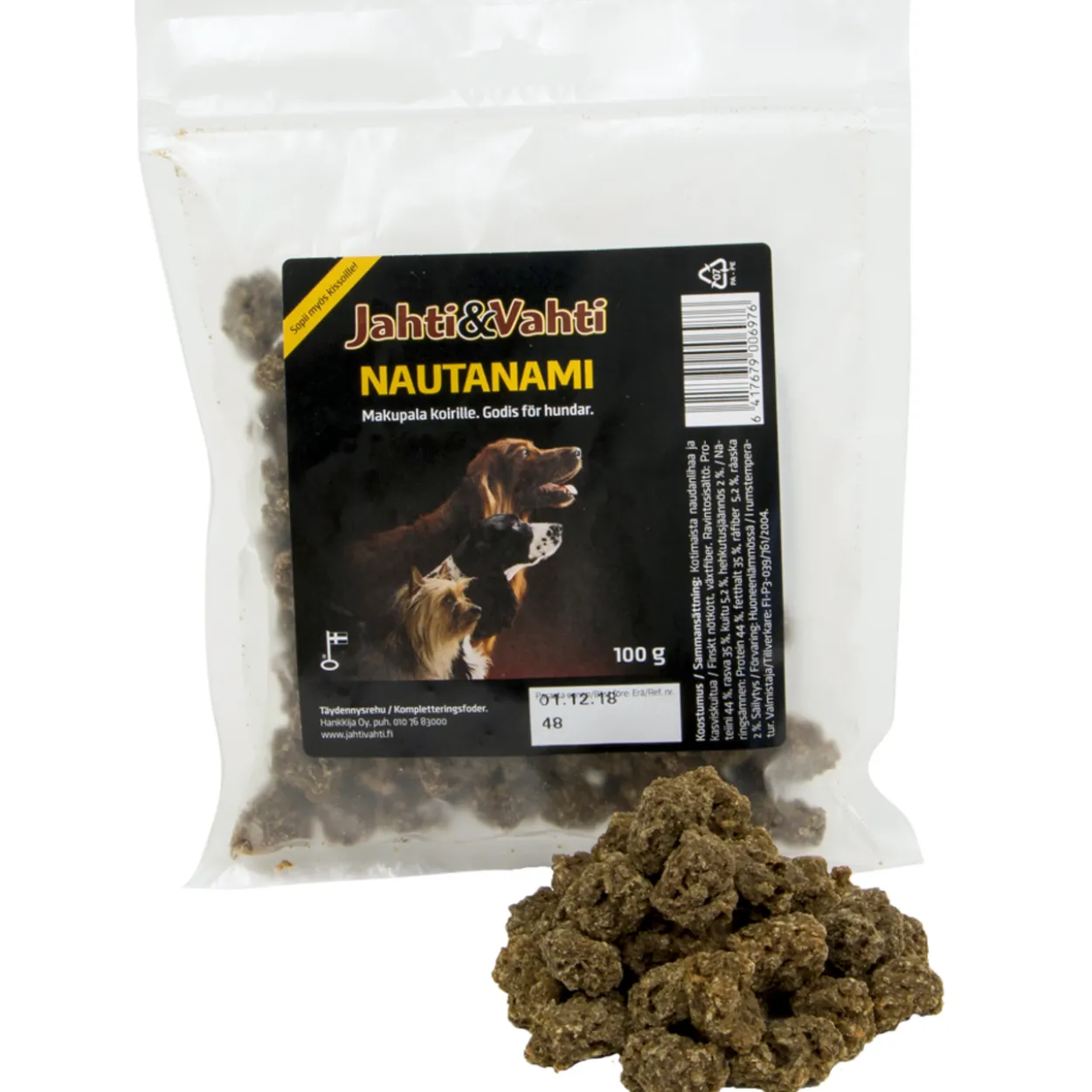 Koiran herkku Jahti&Vahti 100 g nautanami