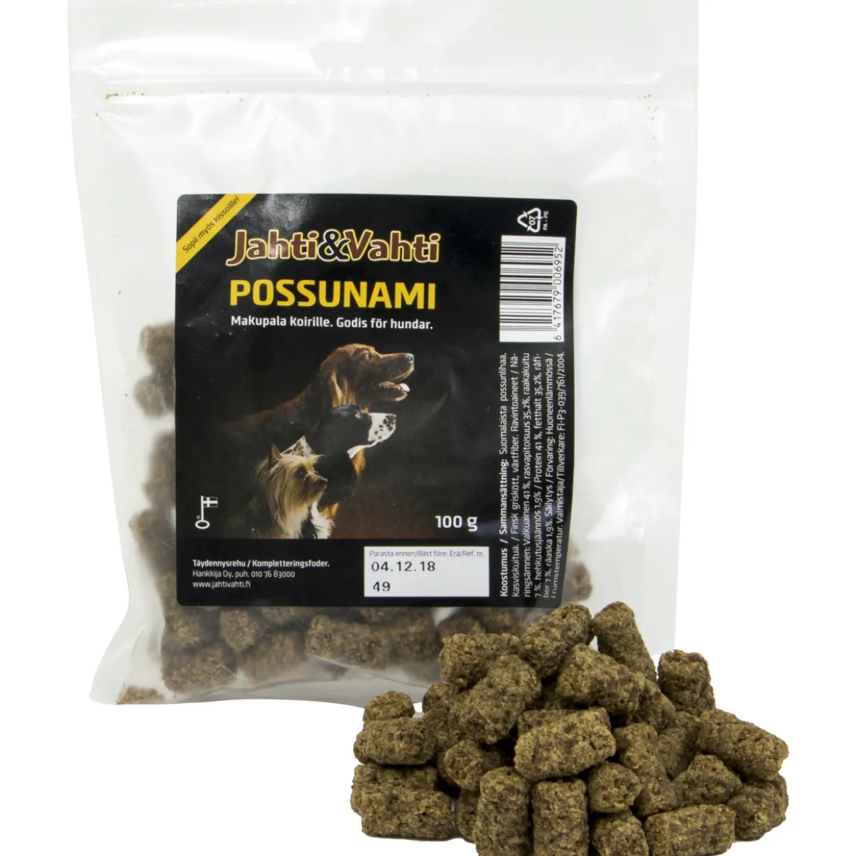 Koiran herkku Jahti&Vahti 100 g possunami