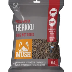 Koiran herkku Mush 80 g possu-nautaherkku