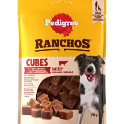 Koiran herkku Pedigree 70 g Ranchos Cubes härkää