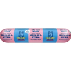 Koiran makkara-ateria Hau-Hau Champion 500 g siipikarja & lohi