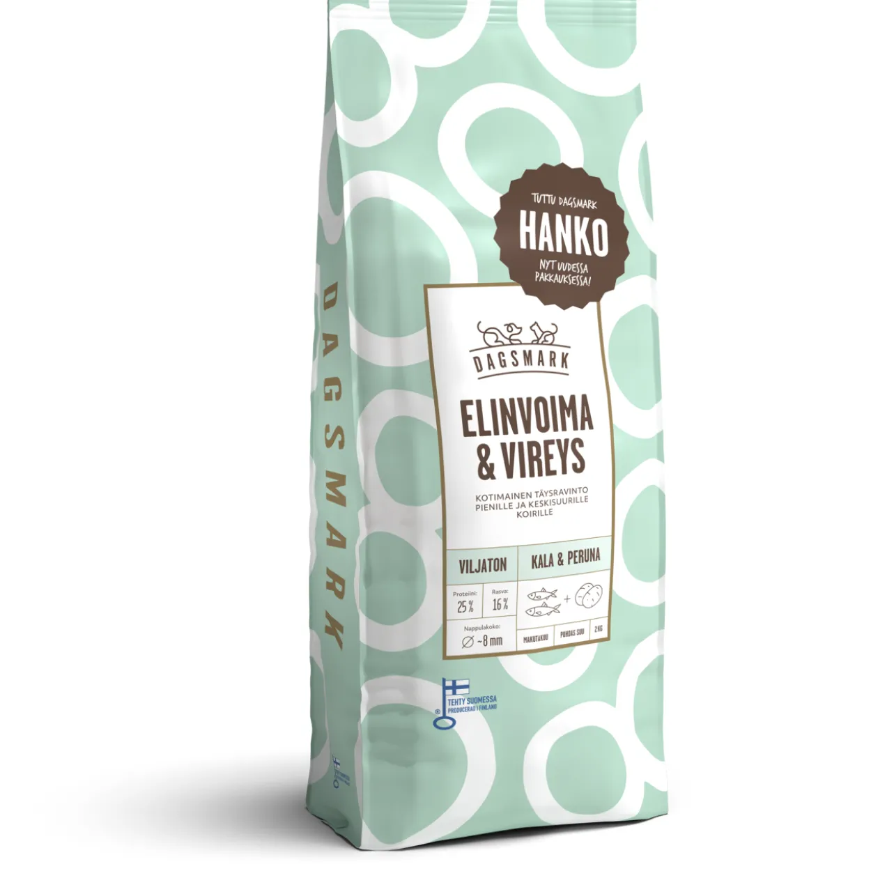 Koiranruoka Dagsmark 2 kg Elinvoima & Vireys kala-peruna