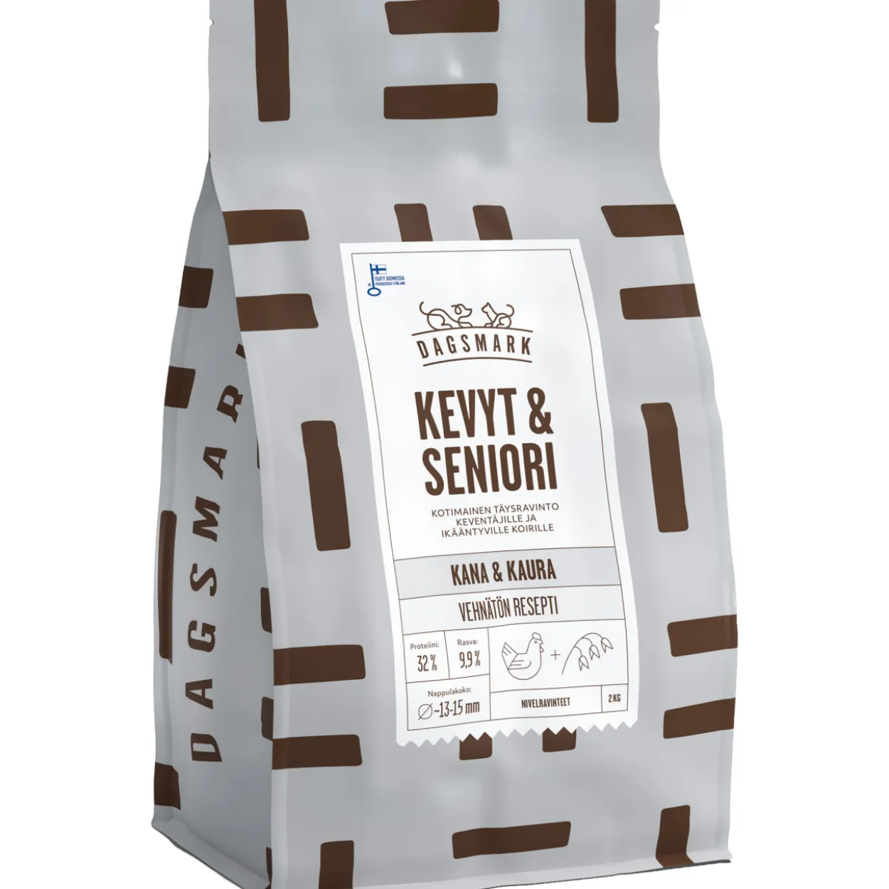 Koiranruoka Dagsmark 2 kg kevyt & seniori kana-kaura