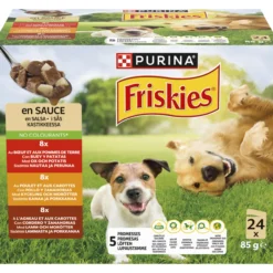 Koiranruoka Friskies 24 x 85 g Adult kastikkeessa