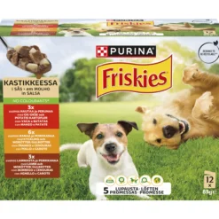 Koiranruoka Friskies 12 x 85 g Adult kastikkeessa