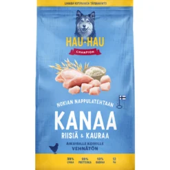Koiranruoka Hau-Hau Champion 12 kg Kanaa, riisiä & kauraa