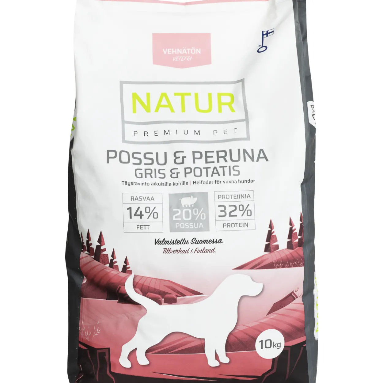 Koiranruoka NATUR PREMIUM PET 10 kg Possu ja peruna vehnätön