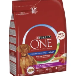 Koiranruoka Purina One 2,5 kg Medium / Maxi Adult nauta & riisi