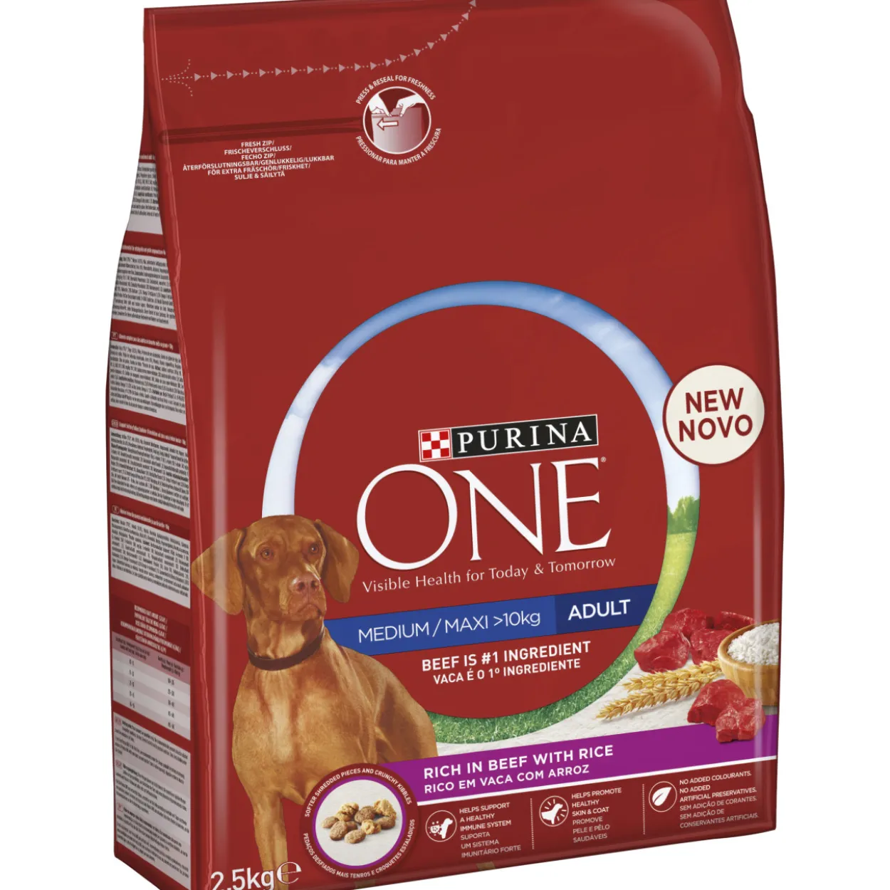 Koiranruoka Purina One 2,5 kg Medium / Maxi Adult nauta & riisi