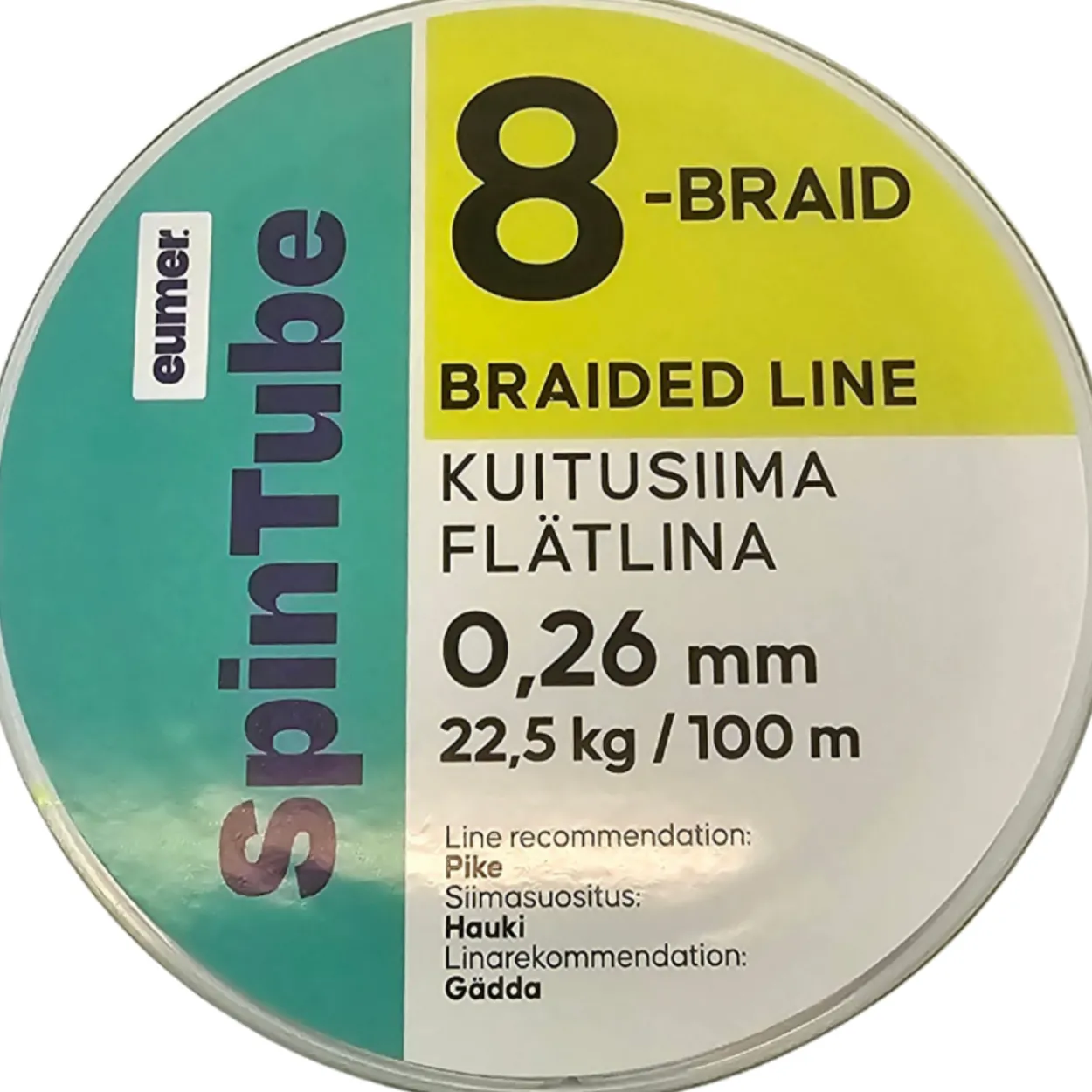 Kuitusiima Eumer Spintube 8