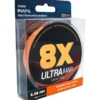 Kuitusiima UltraMar 8X, 120 m + Fluorocarbon-peruke, oranssi