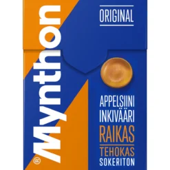 Kurkkupastilli Mynthon 85 g Appelsiini-Inkivääri sokeriton