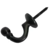 Kuulakoukku pulverimaalattu musta 2 kpl