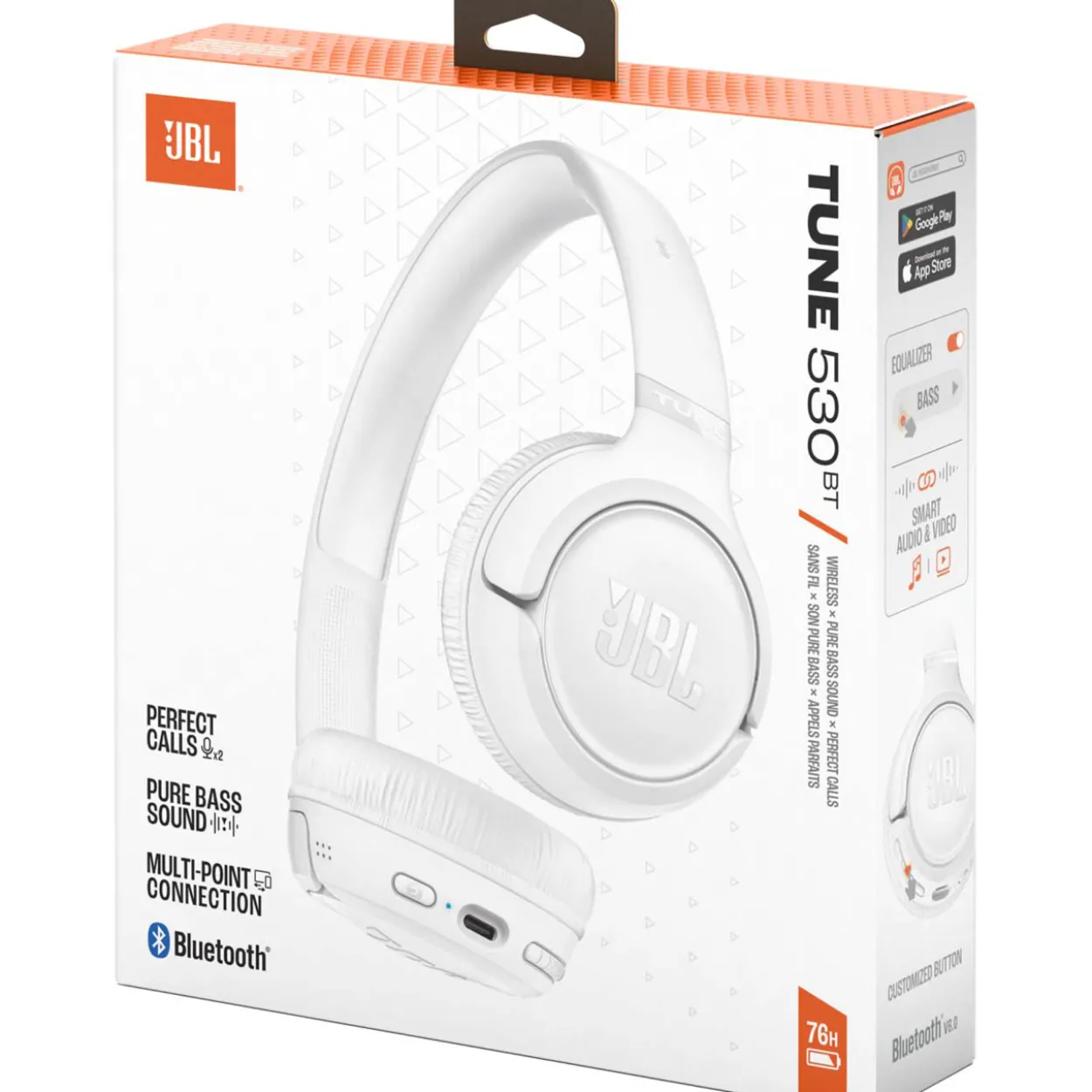 Kuulokkeet JBL Tune 530 BT valkoinen