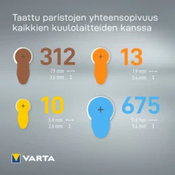 Kuulokojeparisto Varta 10 6 kpl
