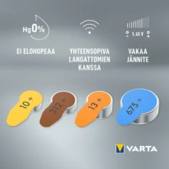 Kuulokojeparisto Varta 13 6 kpl