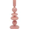 Kynttilänjalka Miny 9 x 9 x 25,3 cm pinkki lasia