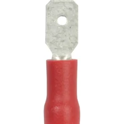Laattapistoke 6,35 x 0,8 mm punainen, 10 kpl