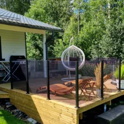 Lasielementti Green Land Patio harmaa
