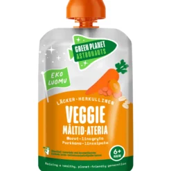 Lastenateria Green Planet Astronauts 100 g Veggie-ateria porkkana-linssipata luomu 6 kk+