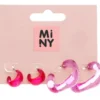Lasten rengaskorvakorut Miny pinkki/läpinäkyvä 2 pr/pkt