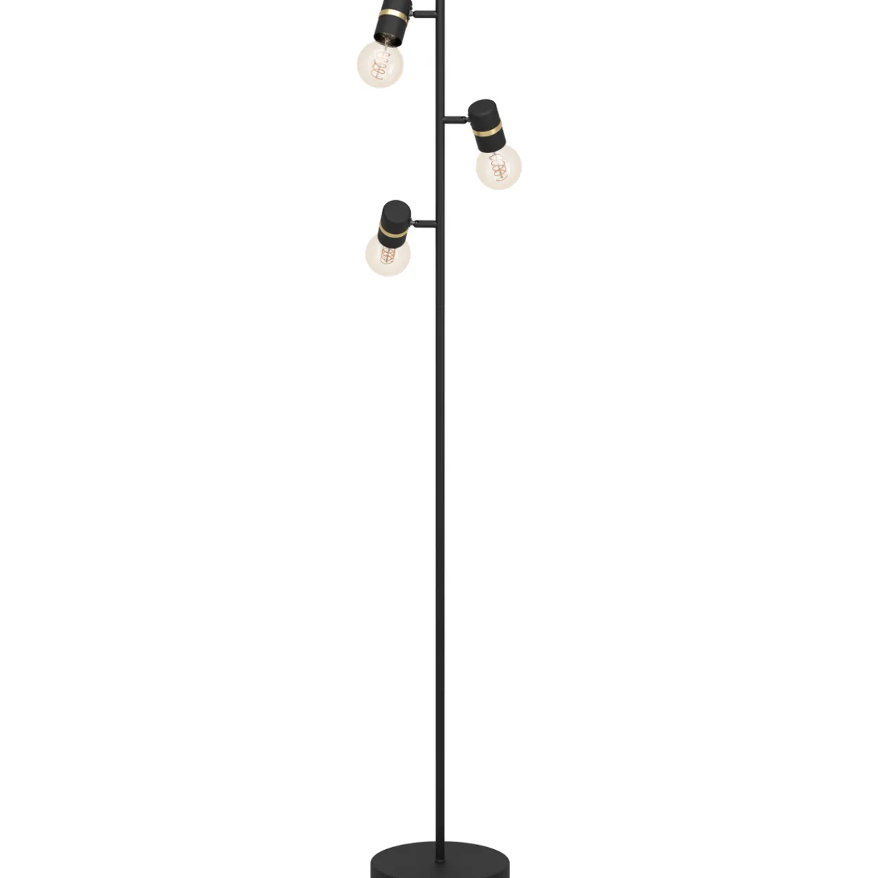 Lattiavalaisin EGLO Lurone 3x10W 20,5x5x160cm musta/messinki