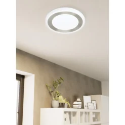 LED-kattovalaisin Eglo Ruidera valkoinen/hopea