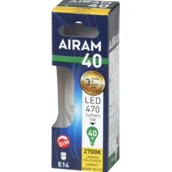 LED-kynttilälamppu kirkas 4,5 W E14 470 lm, himmennettävä