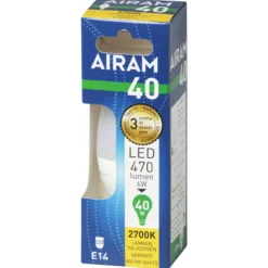 LED-kynttilälamppu, opaali, 4,9 W E14 470 lm