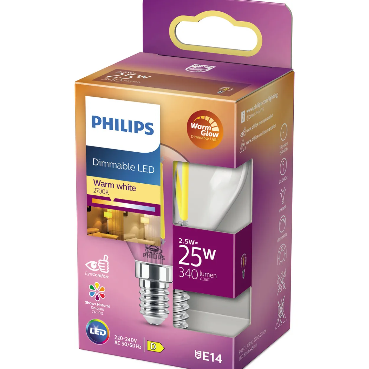 LED-kynttilälamppu Philips 25 W E14