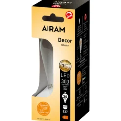 LED-lamppu Airam DECFG E58 822 300lm E27 FIL DIM