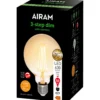 LED-lamppu Airam 3-step amber filamentti globe-95 E27 2200 K 630 lm