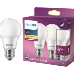 LED lamppu Philips 60W A60 E27 huurrettu 2 kpl