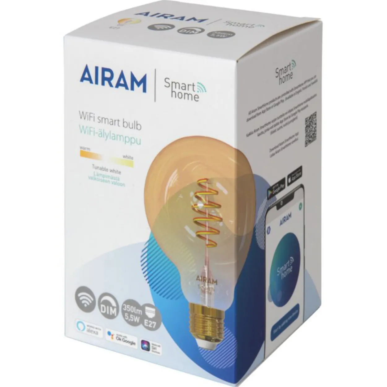 LED-lamppu Smart Globe 95 5,5 W kirkas, Amber E27, 350 lm, 1800-3000K