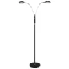 LED-lattiavalaisin Aneta Lighting Hero, 2-osainen, musta/kromi