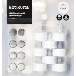 LED-lämpökynttilä Kotikulta 8 kpl